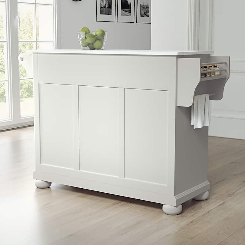 Crosley Alexandria Granite Top Full Size Kitchen Island/Cart - 52"w x 18"d x 34"H