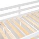 preview thumbnail 20 of 18, White Twin Size Solid Wood Modern Loft Bed with Two-Tone Storage Stairs and Pull-Out Wardrobes