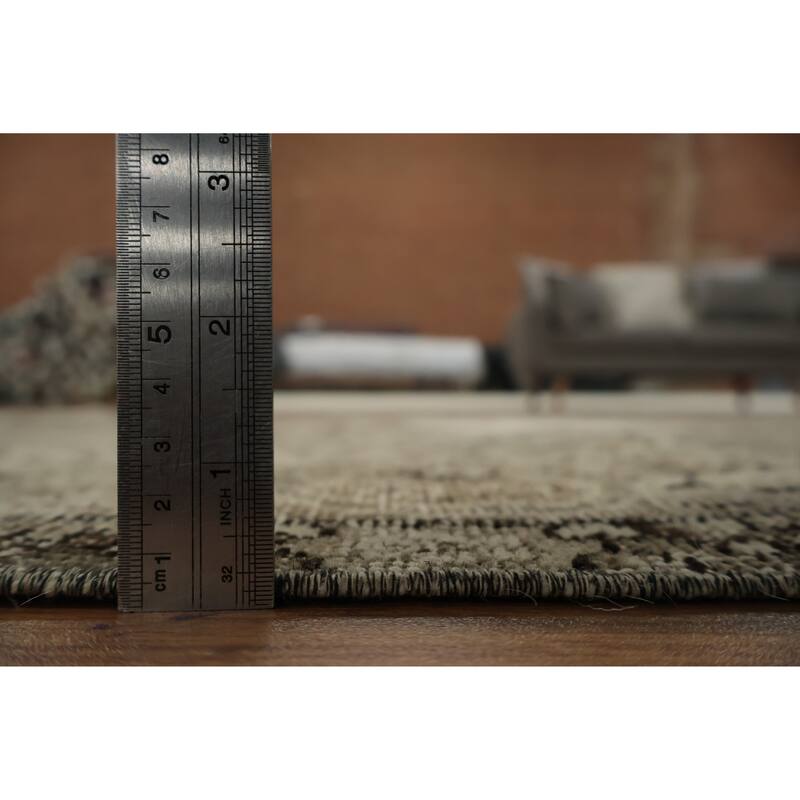 Hand Knotted Oriental 100% Wool Carpet Transitional Floral Beige & Ivories Anatolian Area Rug - 9' 6'' X 5' 9''