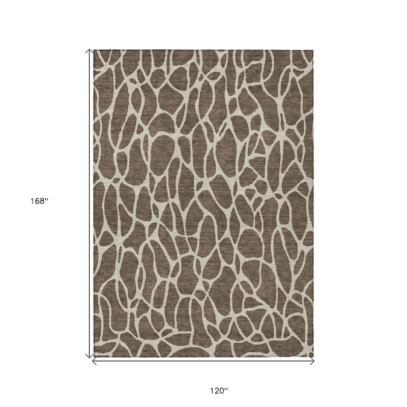 HomeRoots Geometric Transitional Rectangle Outdoor Rug