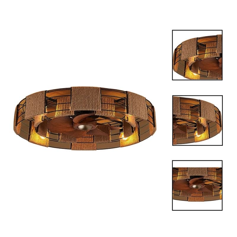 4 Bulb ceiling fans brozne flush mount copper best ceiling Light - N/A