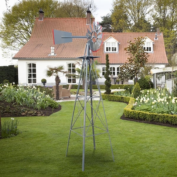 Shop 8ft Weather Resistant Yard Garden Windmill 2 Colors