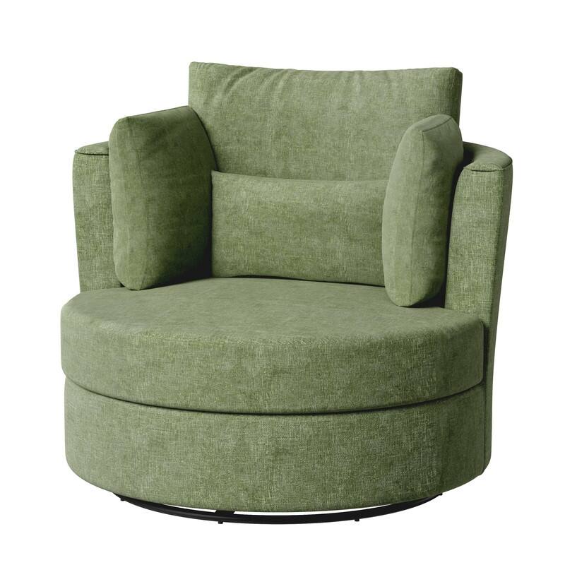 Chenille Swivel Soft Modern Upholstered Accent Chair (Set of 2)