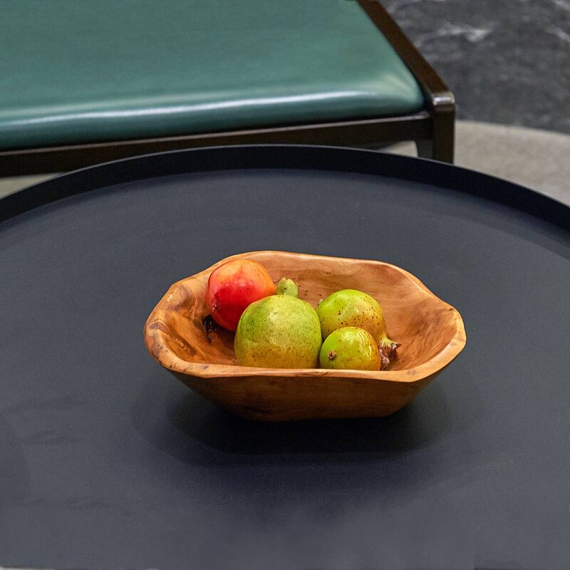 Greenage Cedar Fruit Bowl, Wooden Storage Natural Crafts Serving Bowls