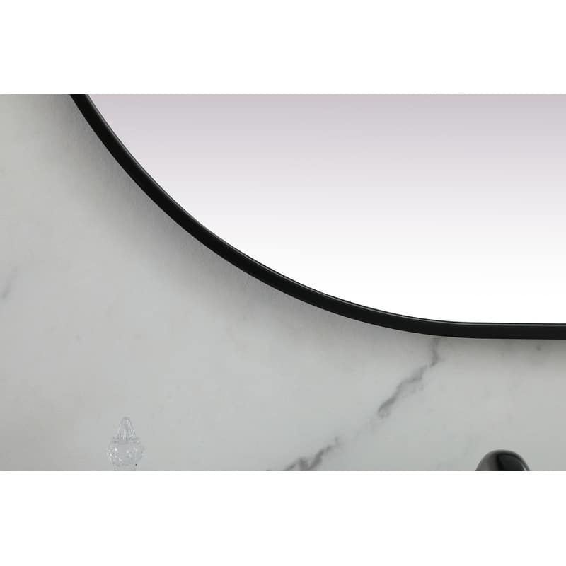Indigo Home Metal Frame Oval Mirror 30x72 Inch