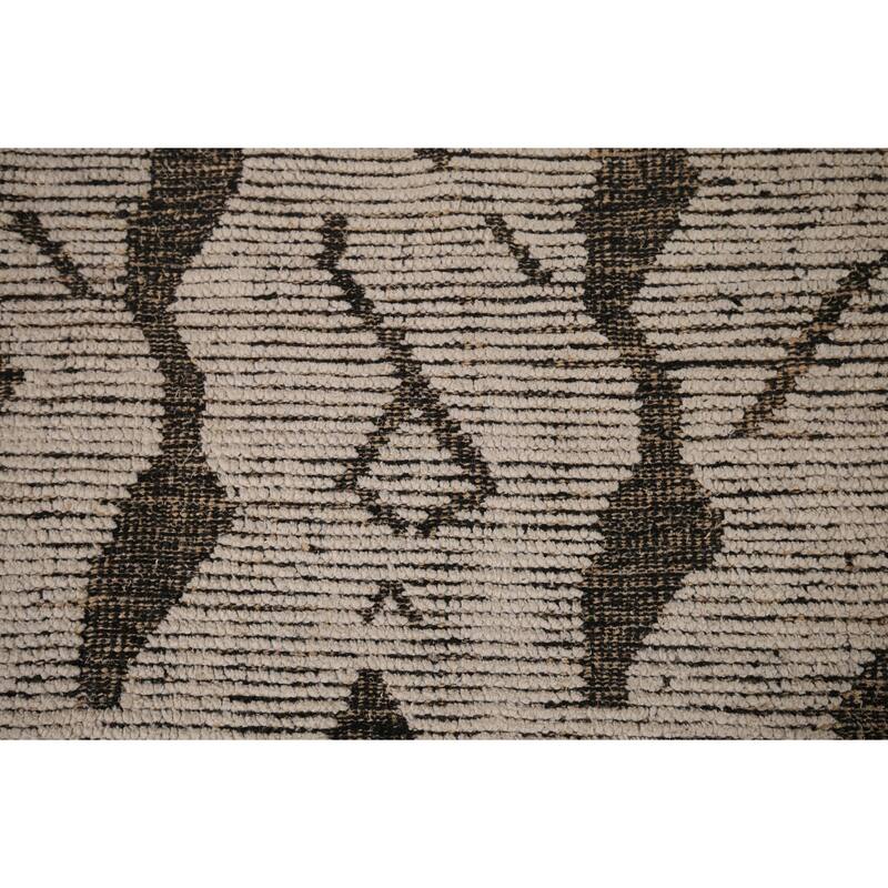 All-Over Abstract Moroccan Area Rug Handmade Modern Wool Carpet - 7'10"x 11'10"