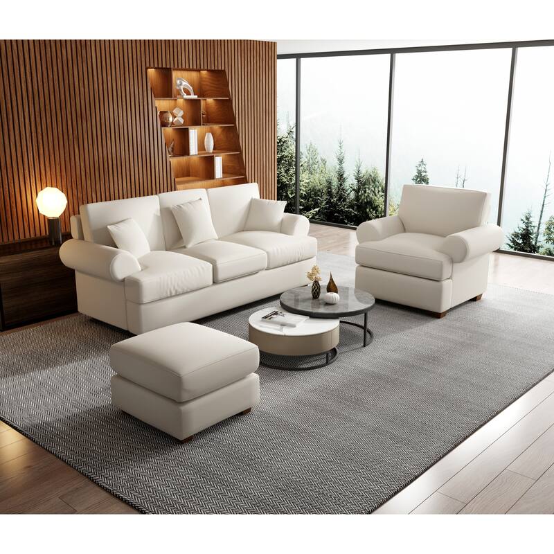 66" Fabric Sofa Sets Modern Loveseat Sofas for Living Room