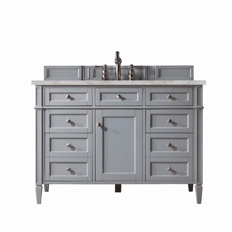 James Martin Vanities 650-V48-3VSL Brittany 48" Single Basin Poplar - Urban Gray