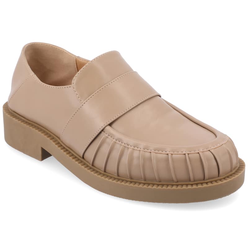 Journee Collection Women's Lakenn Slip On Crash Back Loafer Flats