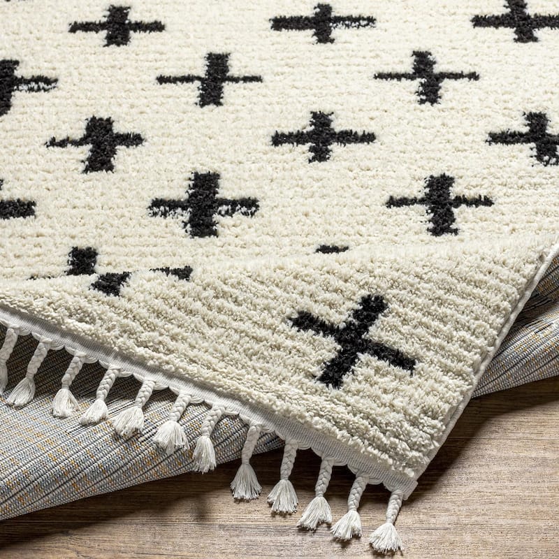 Livabliss Casual Casablanca Shag Graphic Area Rug