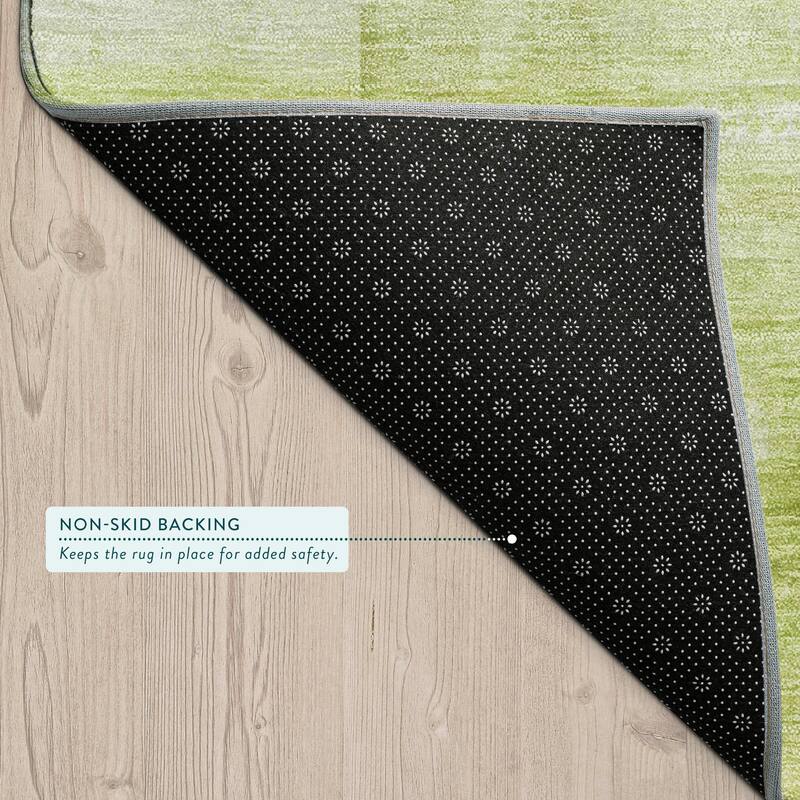 Machine Washable Indoor/ Outdoor Solid Hatches Chantille Rug