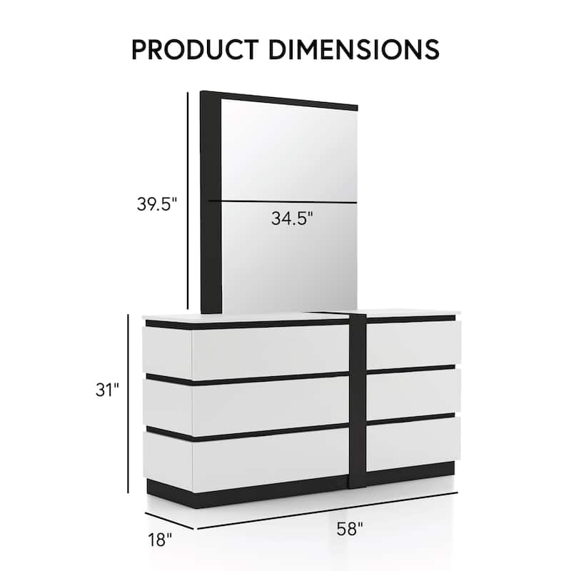 Furniture of America Conjira Modern 4-Piece White Wood Storage Bedroom Set