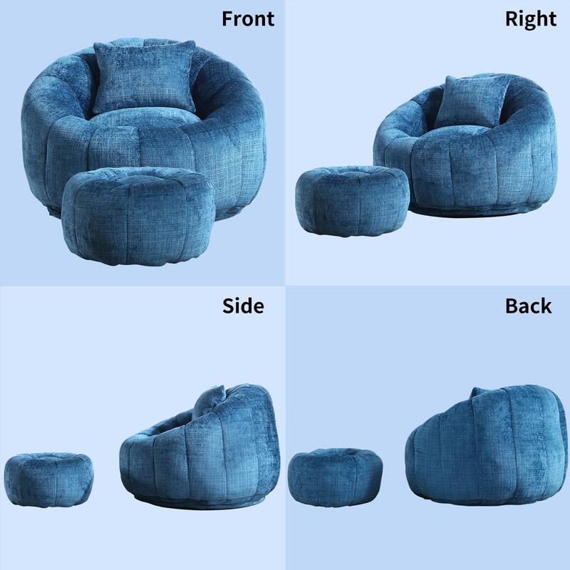 Bean Bag Chairs With Ottoman for Living Room
