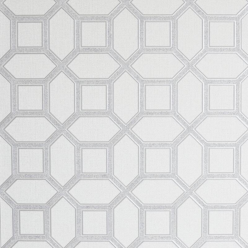 Arthouse Marjorie Silver Trellis Wallpaper