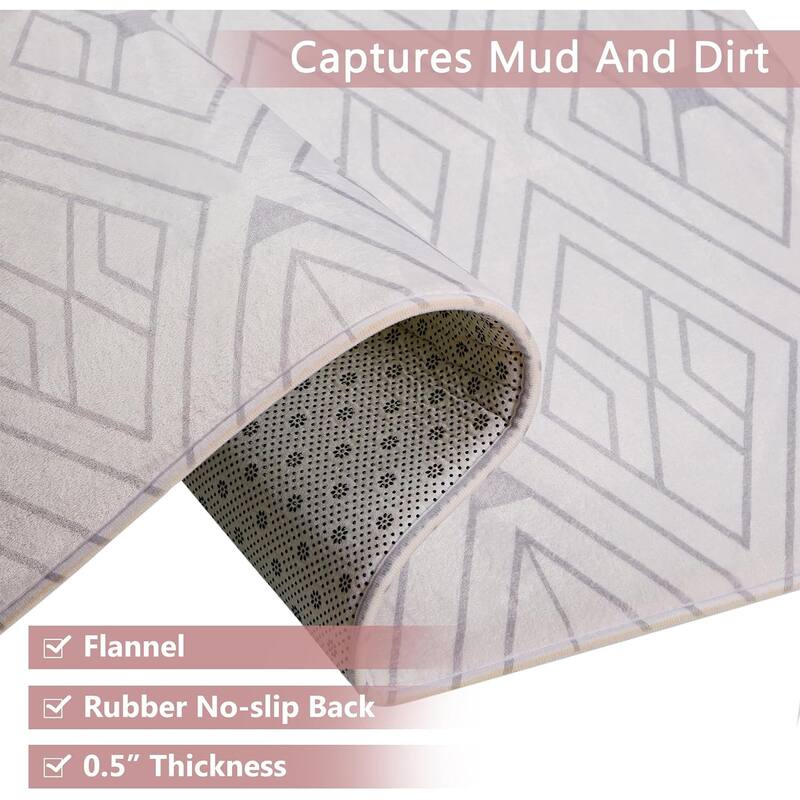 Indoor Door Mat, Front Back Outdoor Mat Rubber Backing, Low-Profile Entrance Rugs, Absorbent Resist Dirt Doormats Inside Doormat