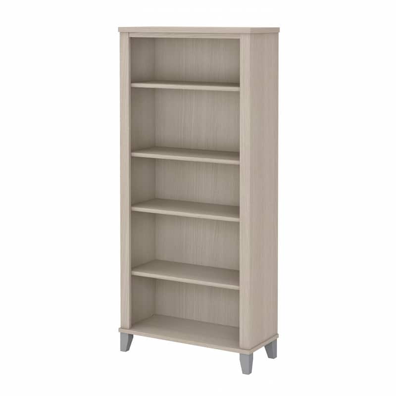 Bush Home Somerset Tall 5 Shelf Bookcase - Sand Oak - 5 Shelf