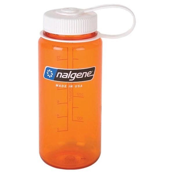 Nalgene WM 1 Pt Orange W/White Lid 2178-1316