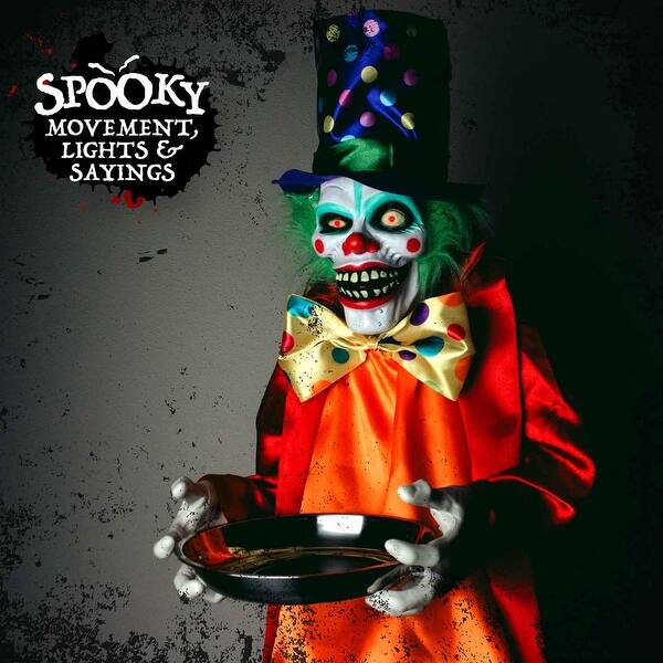 Shop Holidayana Halloween Animatronics Animated Clown With Candy