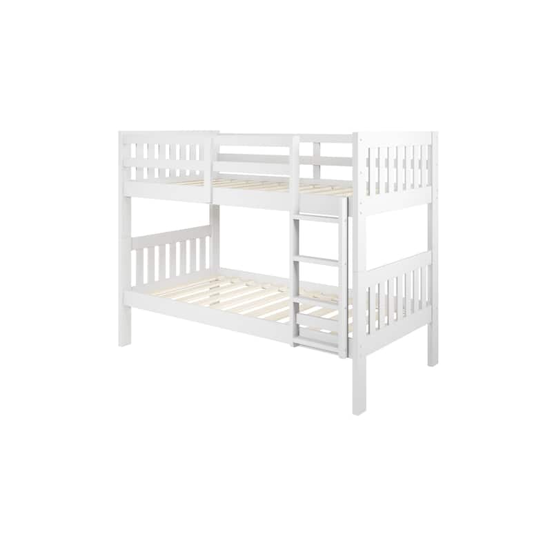 White Twin-over-Twin Mission Bunk Bed