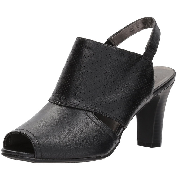 lifestride peep toe slingback heels