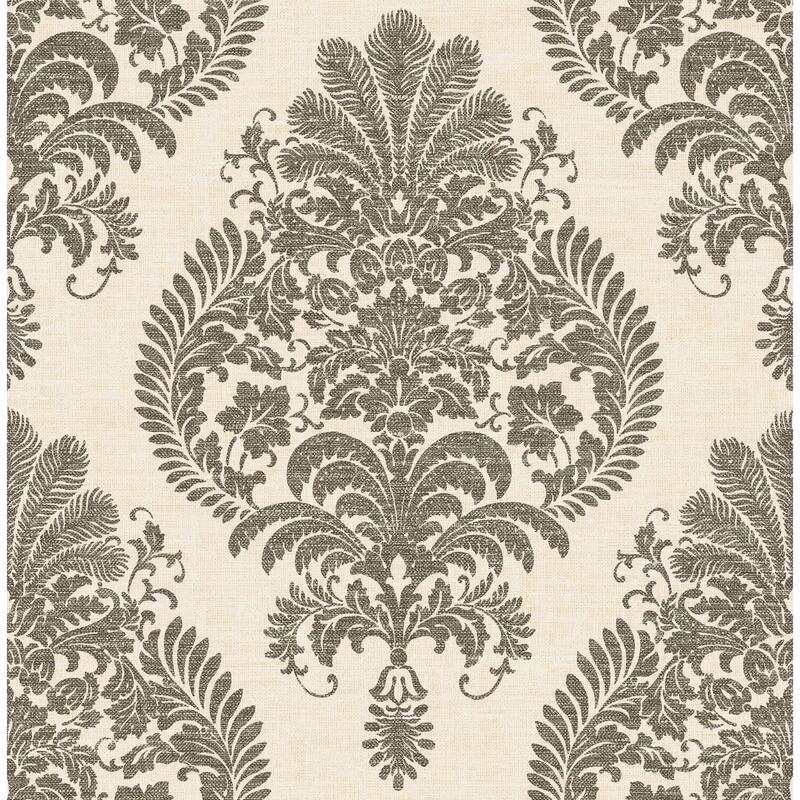 Seabrook Designs Lillian August Antigua Damask Unpasted Wallpaper