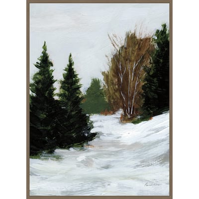 Winter on Grand Mesa by Pamela Munger Framed Canvas Wall Art Print - Sylvie Dark Gold