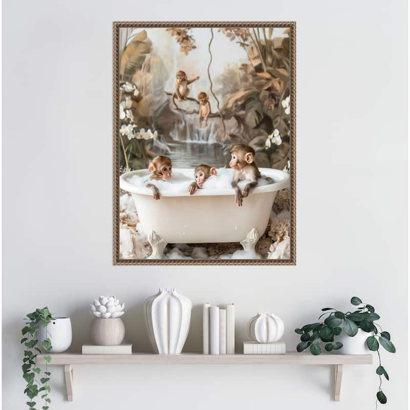 Jungle Spa by Niky Rahner Framed Canvas Wall Art