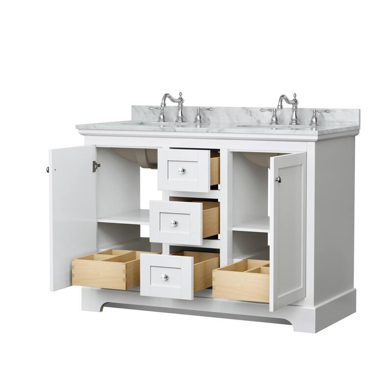 Wyndham Collection Avery 48" Free Standing Double Basin Vanity Set
