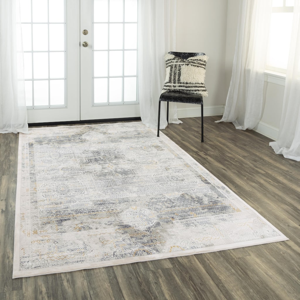 Alora Decor Spring Grey, Beige and White Modern Rug