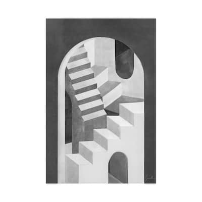 Labyrinth I Gray (40 x 60) Canvas Art Print