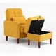 preview thumbnail 11 of 59, Adjustable Backrest Lounge Accent Chair Set with Storage Ottoman