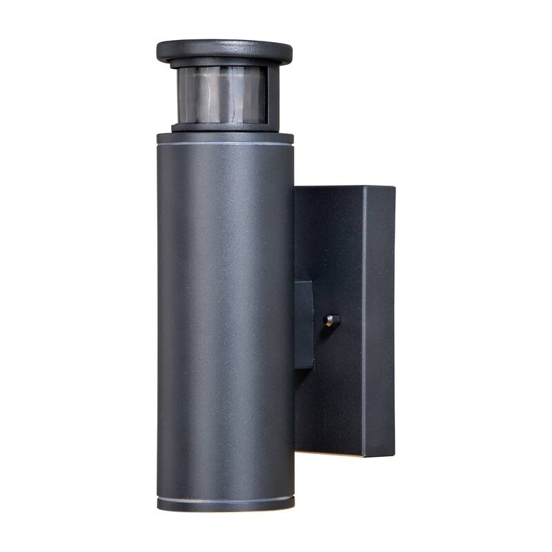 Chiasso Black LED Motion Sensor Dusk to Dawn Dark Sky Outdoor Wall Light - 4.5-in W x 9.75-in H x 4.75-in D