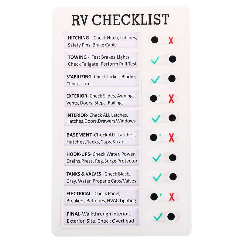 Checklist Board, Plastic Chore Chart to Do List Task Planner RV, White ...