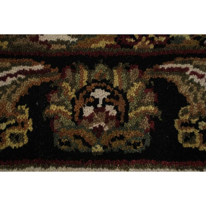 Hand Knotted Oriental 100% Wool Carpet Traditional All-Over Beige & Ivories Agra Runner Rug - 9' 6'' X 2' 6''