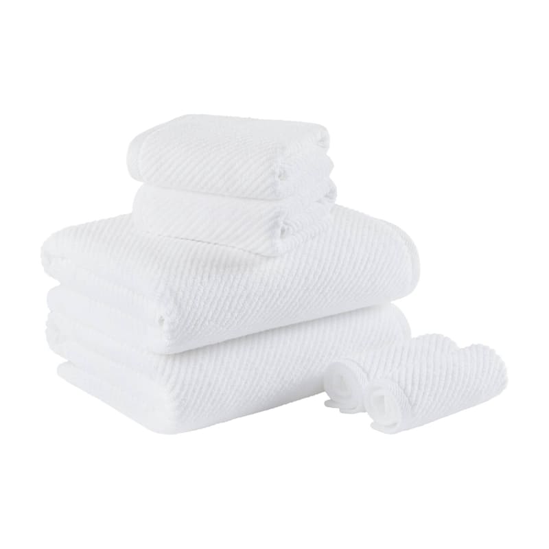 Madison Park Diagonal Ribbed Cotton Quick Dry Towel Set