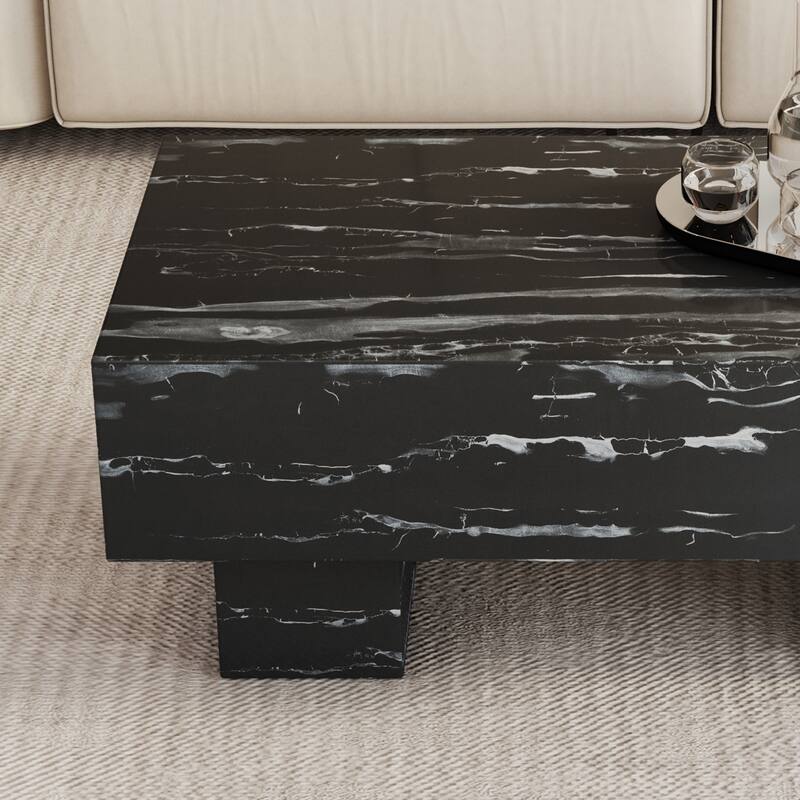 43.3" Modern Rectangular Coffee Table with Sturdy MDF Support Legs for Living Room