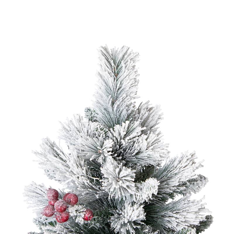 Full Flocked Fairfield Fir Artificial Christmas Tree - 6.5' -Unlit - 6.5 Foot