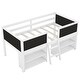 preview thumbnail 9 of 10, Twin Size Loft Bed With 2 Shelves,Ladder,Guardrail Chalkboard for Home