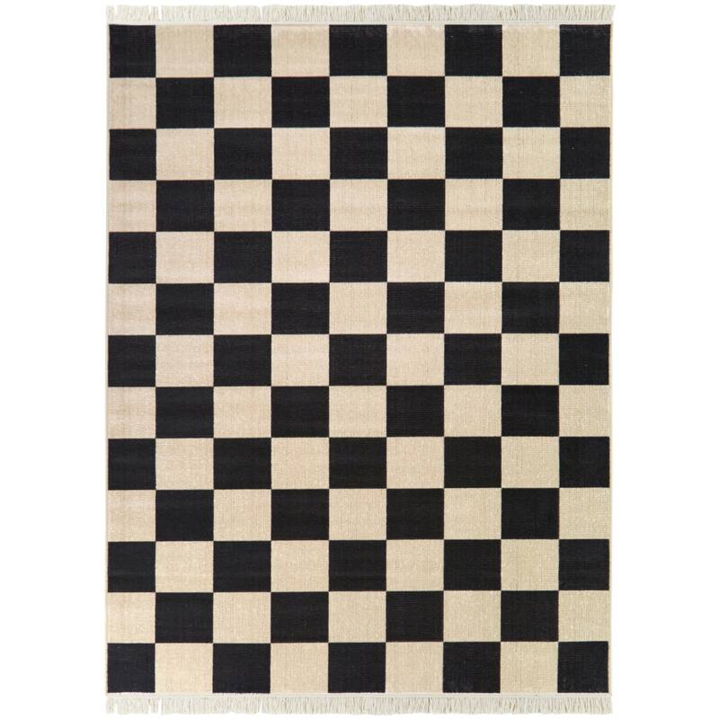 Pearse Checkered Color Block Area Rug
