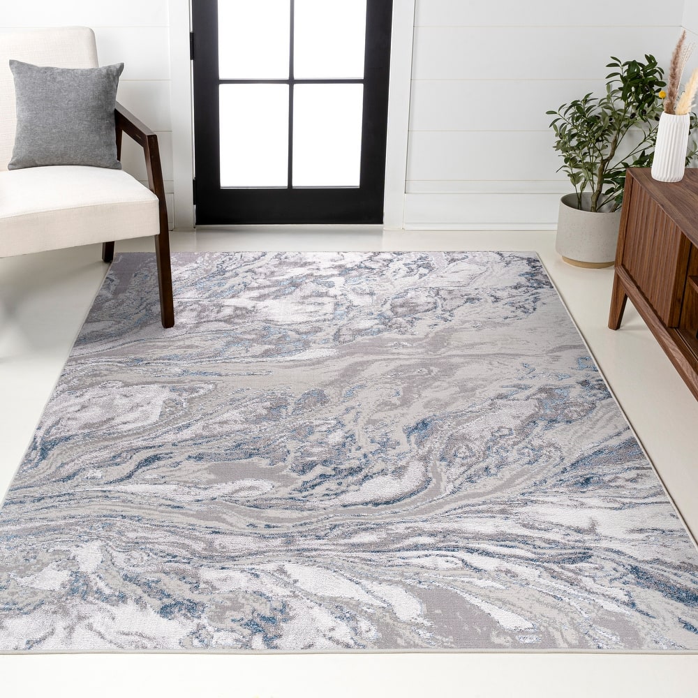 JONATHAN Y Batten Marbled Abstract Area Rug