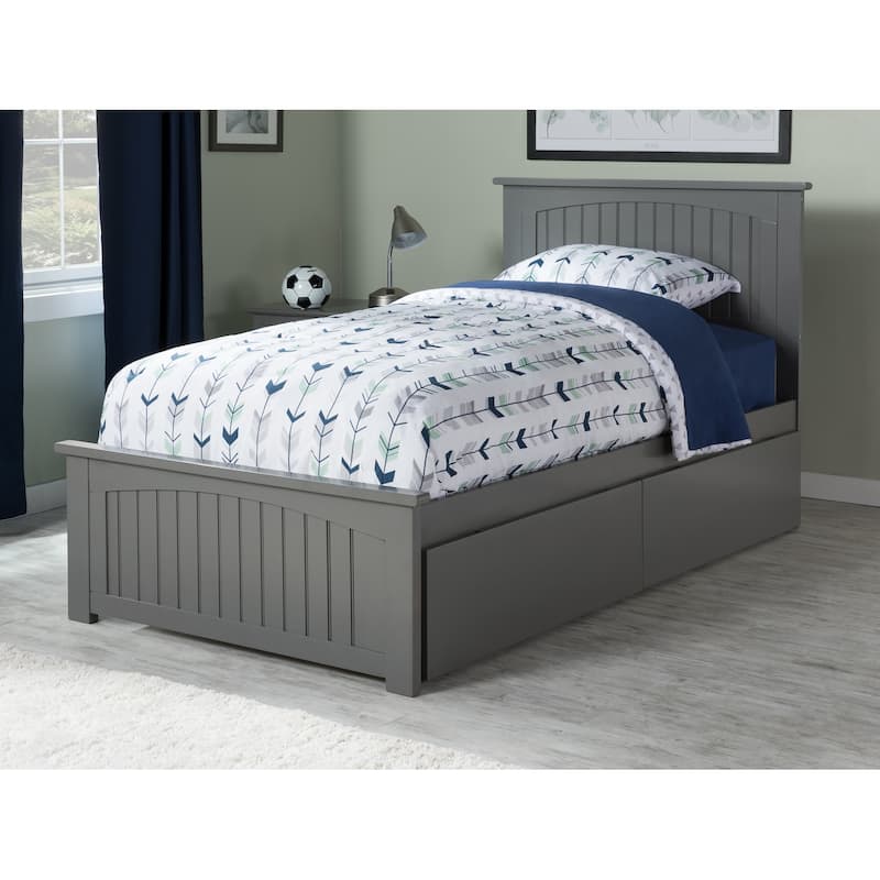 Platform Bed with Drawers, Full Size, Allure Design, Storage Bed, Modern Bedroom Furniture