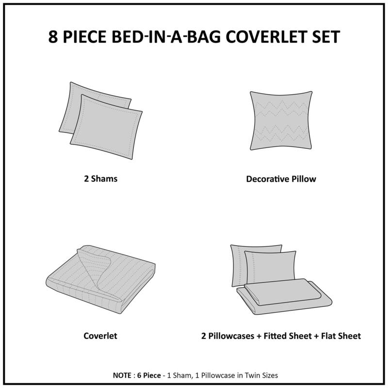 Madison Park Essentials Barret Quilt Set with Cotton Bed Sheets