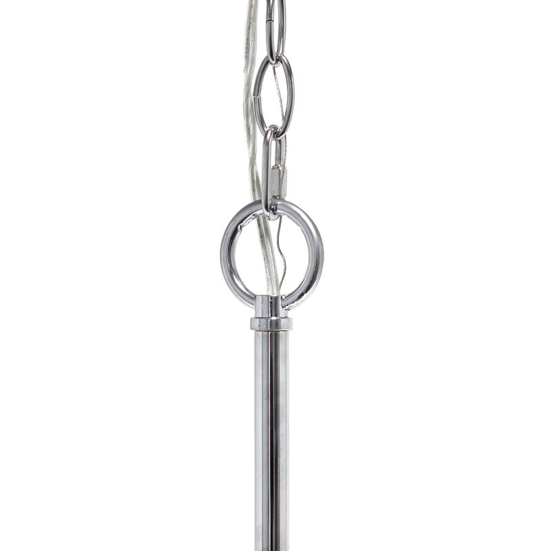 15" Industrial 3 Light Pendant Chandelier with Chrome Finish and Clear Glass Shade for Dining Room or Foyer Lighting - 63