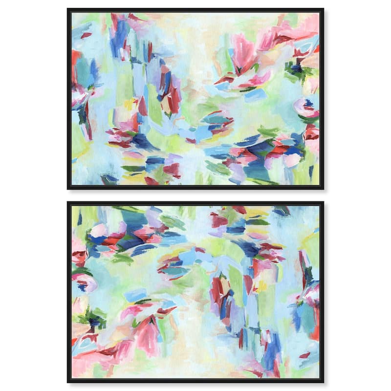 Beige and Cream II Canvas by Art Remedy - 20" x 24" - Black