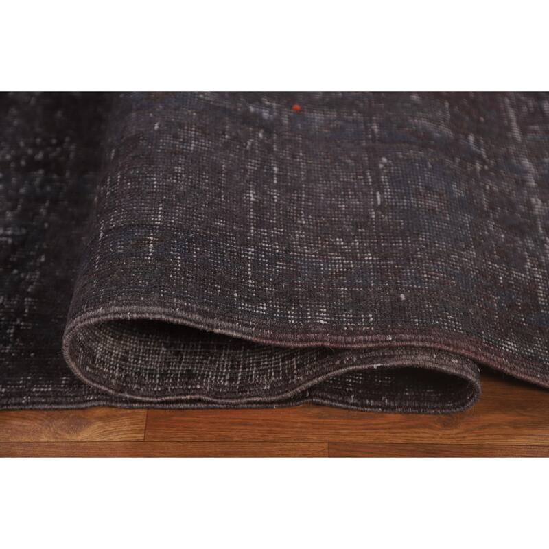Distressed Over-Dyed Anatolian Turkish Vintage Handmade Wool Carpet - 9'2" x 12'2"