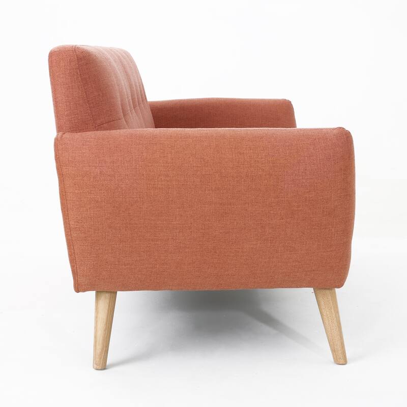 Mid-Century Modern Upholstered Tufted Loveseat