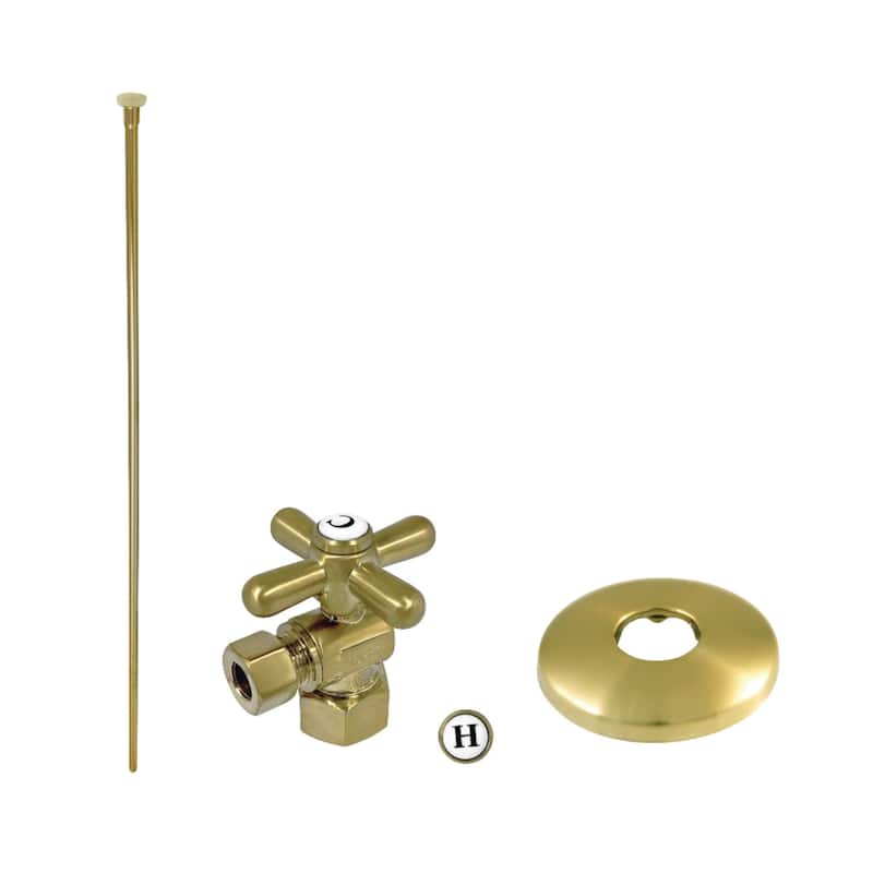 Kingston Brass Trimscape 20" High Angle Stop Valve - Brushed Brass