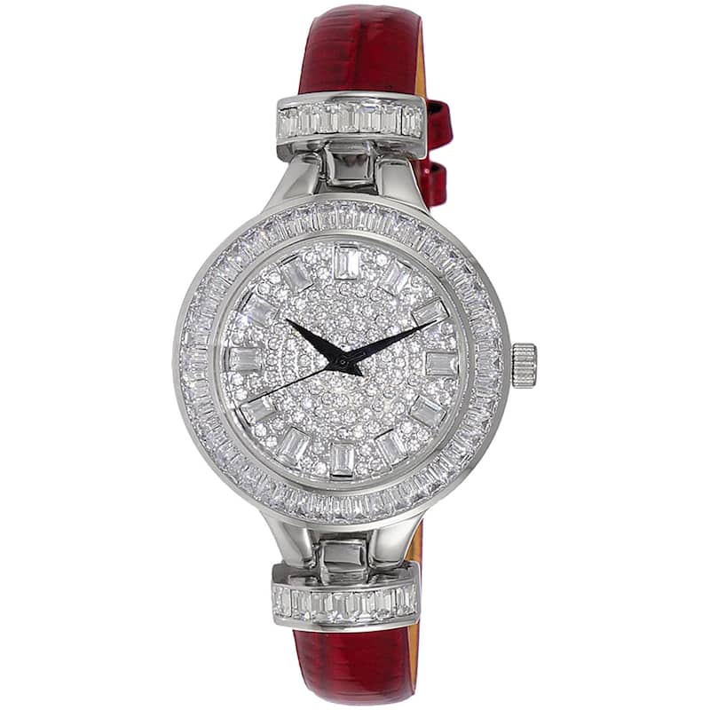 Adee Kaye Women's Gems Silver Dial Watch - AK2522-LRD - 6 (36)