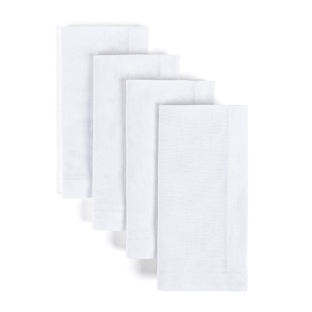 over&back Woven Chambray Cotton Cloth Napkins - Machine Washable (Set of 4)
