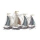 preview thumbnail 11 of 15, Adeco 3D Metal Ship Wall Decoration Sailboat Wall Sculpture